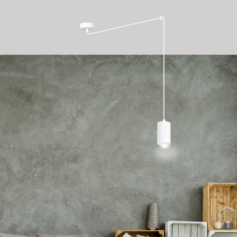 Cadhan 1 - Light Cylinder Pendant, White, White