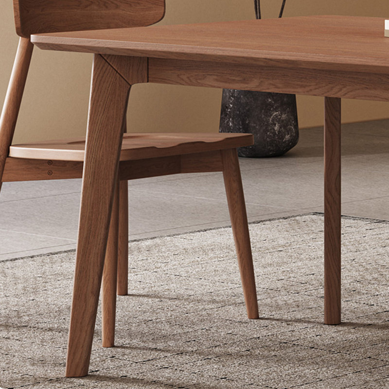 Ensemble de table de salle à manger rectangulaire en bois de frêne, 6, H 29,92 po x L 62,99 po x l 31,49 po