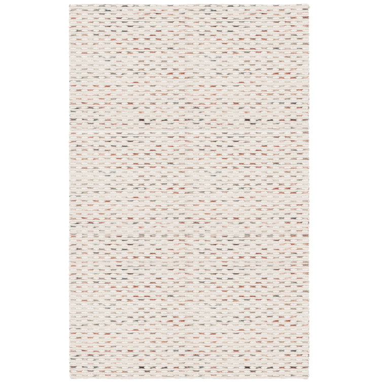 Laureldale Hand Woven Wool/Cotton Abstract Rug in Beige/Rust