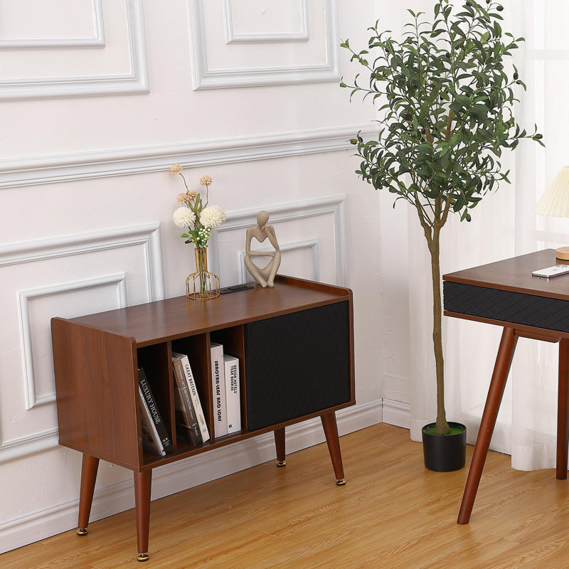 Support pour tourne-disque avec rangement en vinyle, table pour tourne-disque pouvant contenir jusqu'à 300 albums