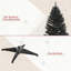 Mince arbre de Noël artificiel de 5 pieds avec installation facile et support en plastique robuste pour une décoration compacte des Fêtes