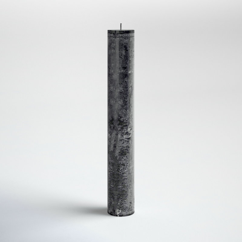 Unscented Pillar Candle, 27.5" H x 4" W x 4" D, Black
