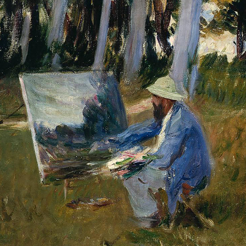 "Claude Monet", peinture au bord d'un bois, 1885, reproduction d'art encadrée sur toile, H 41,25 po x l 48,25 po