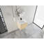 Meuble-lavabo mural avec lavabo en céramique, 1 porte à fermeture en douceur-129461465
