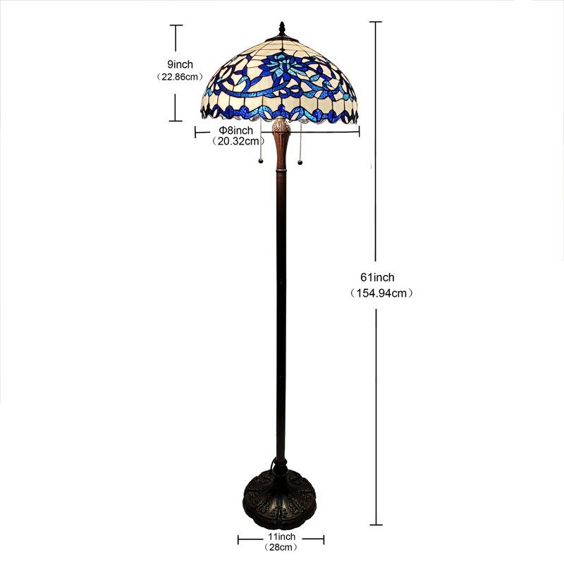 Halpin 61'' Oil Rubbed Bronze Traditional Floor Lamp