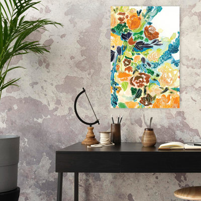 Marigold Bunch, art contemporain abstrait fleur de souci