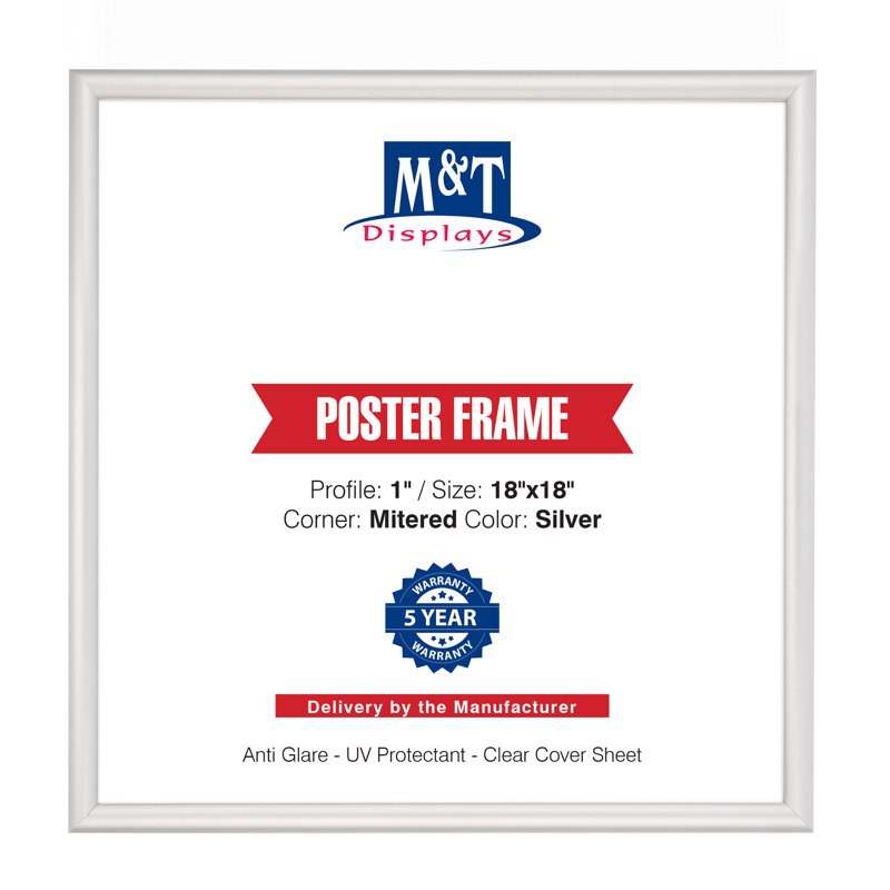 Silver Metal Beveled Picture Frame