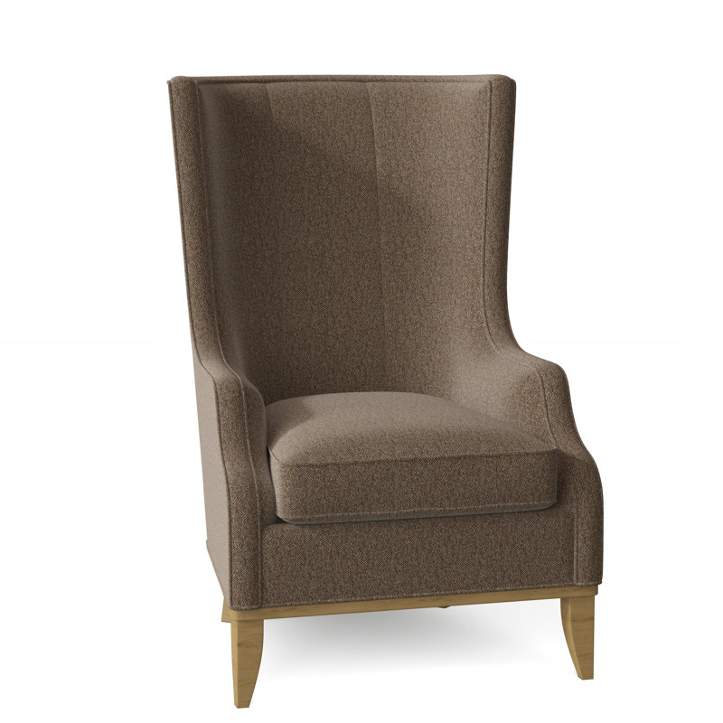 Downing 29.5" W Wingback Chair, Turquoise (8789 91), Hazelnut