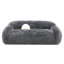 Ensemble de canapé en fausse fourrure 2 pièces avec coussin boule Leann-120533976-127459388