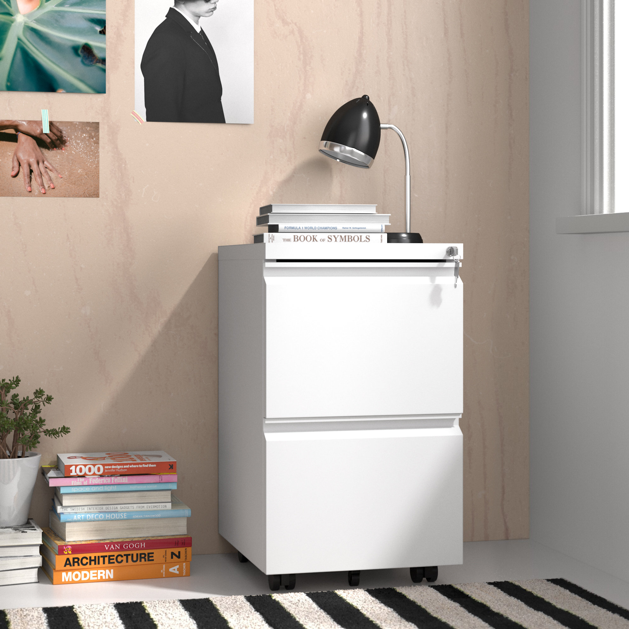 Dahle 2-Drawer Vertical Filing Cabinet Mercer41 Color: White