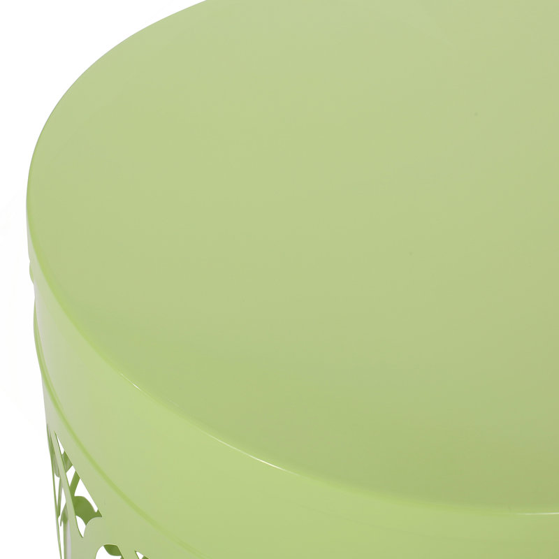 Metal End Table -Large, Green