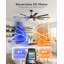 Ventilateur de plafond 72 pouces à 8 pales de 72 po avec lumière, CFM élevé, 3CCT, moteur réversible, télécommande, application et commande vocale-606103504-606103506
