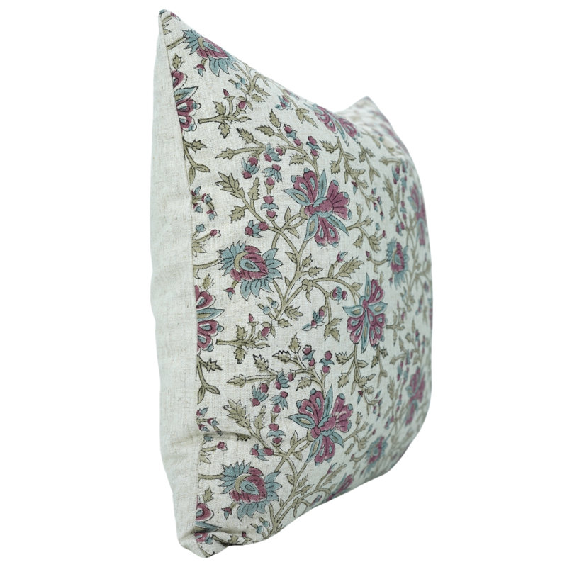 Housse de coussin décoratif à imprimé floral Fab divine, housse de coussin imprimée à la main, Neerabel,, H 20 po x l 12 po