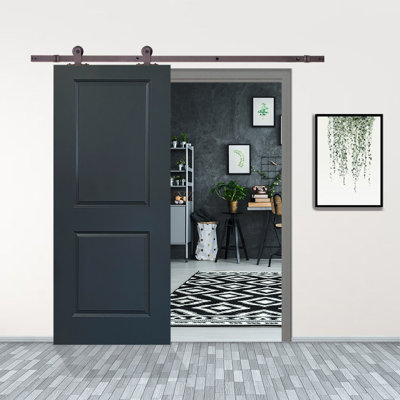80'' Hollow Paneled without Installation Hardware Kit Barn Door