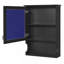 Armoire de rangement murale de salle de bain avec miroir, rangement fermé et étagère ouverte, idéale pour l'organisation de maison moderne et le toilettage-125112203