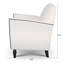 Fauteuil en polyester touffeté de 26,37 pouces de largeur Bethe