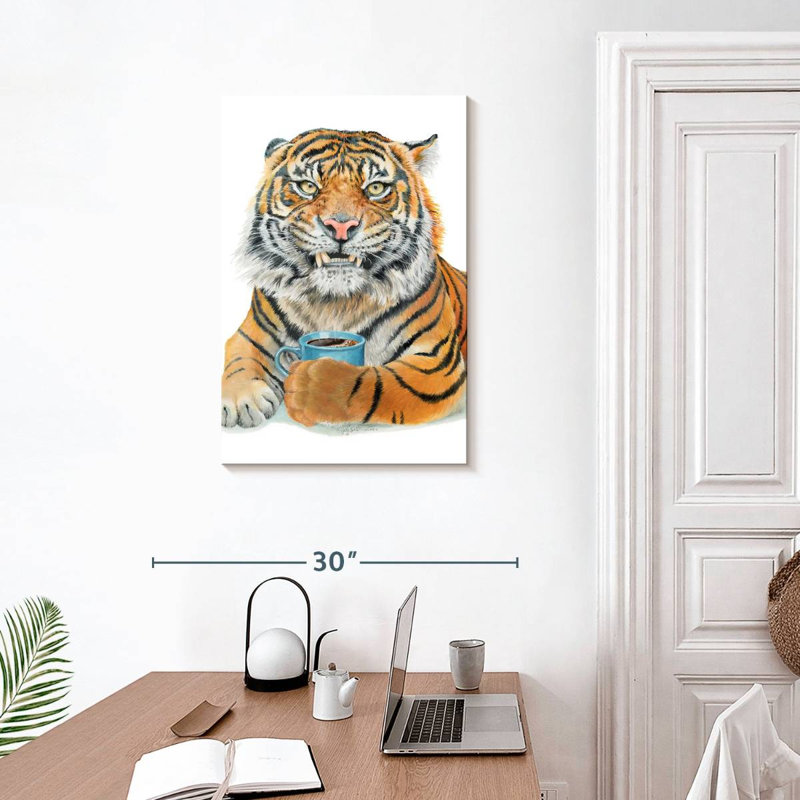 Tigre trop jeune Brampt, H 30 po x l 20 po