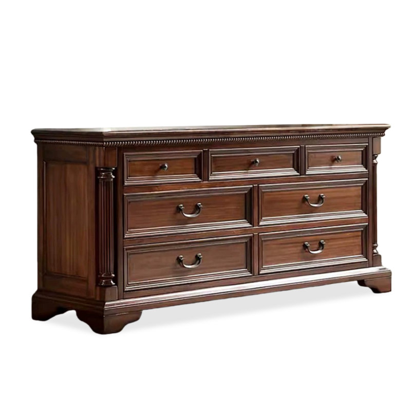 Commodes et commodes rectangulaires en bois manufacturé et brun noisette
