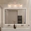 Modern Brushed Bathroom Vanity Light With Crystal Glass Shade, Wall Mounted Fixture For Mirror, E26 Base, Water-Resistant Design-1218717340-1218717337