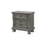 Table de chevet 2 tiroirs Meade, gris-351678315