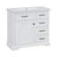 Meuble-lavabo 36 po avec lavabo en céramique, 2 tiroirs basculants, charnières de porte à fermeture en douceur, blanc-129184268
