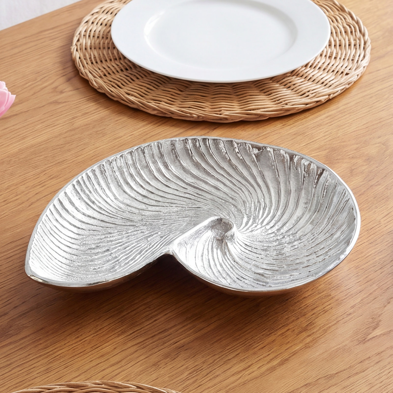 Seaside Asymmetrical Aluminum Condiment Server