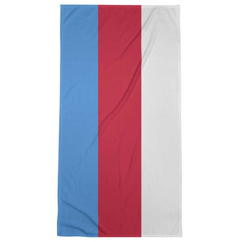 Bath Towel, Blue/Maroon