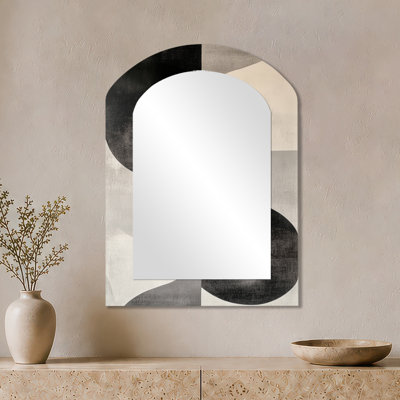 Miroir mural moderne - Nordic Calm I, impression sur métal