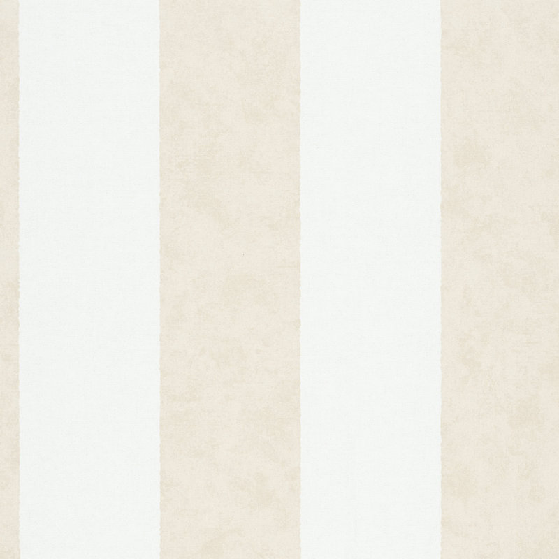 Flora Collection Thick Stripe Wallpaper Roll, White