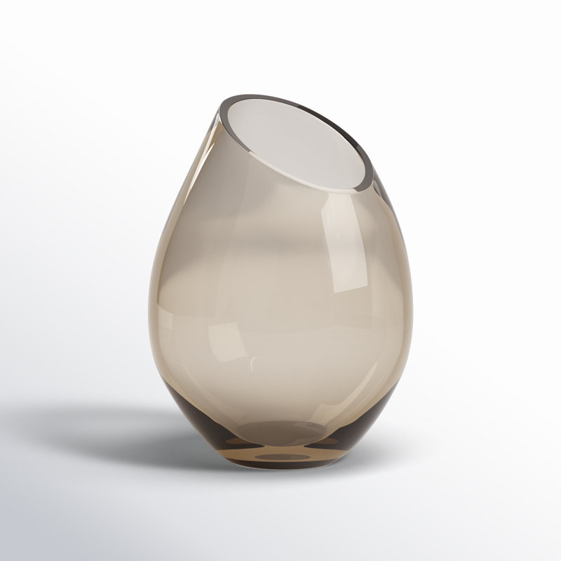 Elegance Drop Handcrafted Glass Table Vase with Novelty Shape