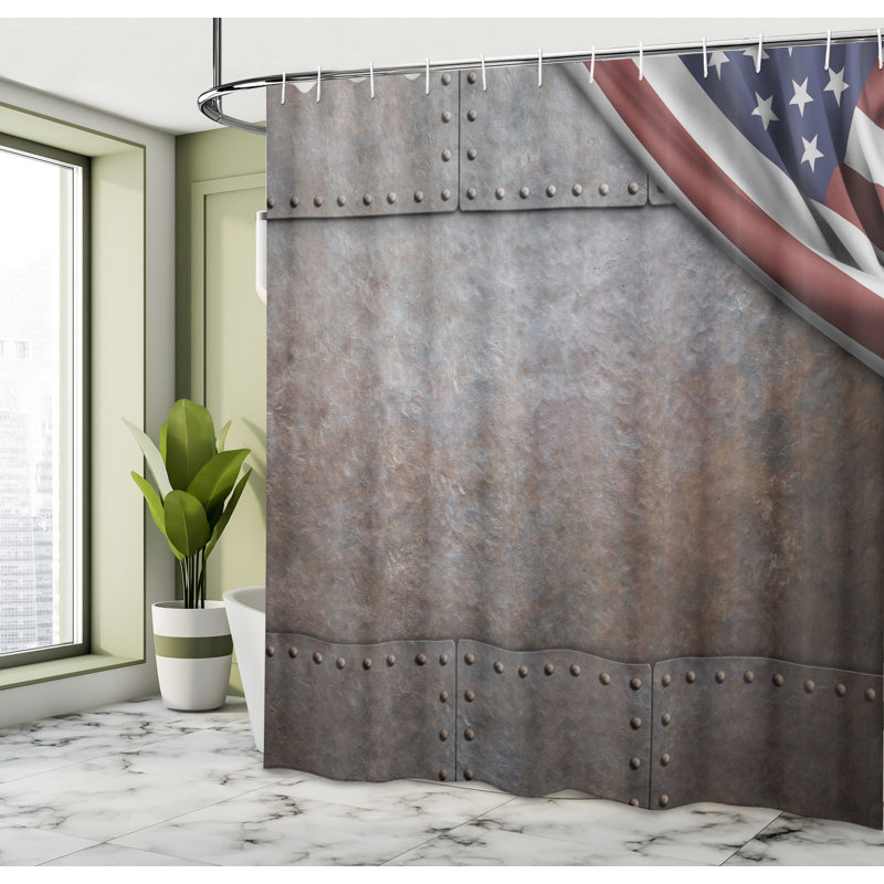 Shower Curtain with Hooks Included, 75"H x 69"W