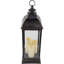 Lanterne noire 28 "brossée dorée avec bougies DEL sans flamme