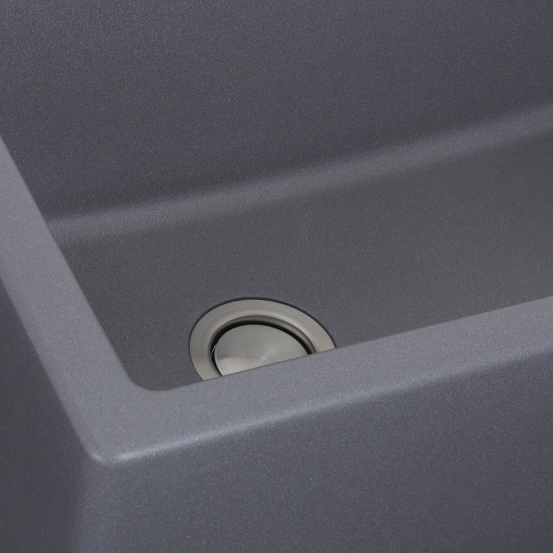 Reinart 30'' L Single Basin Kitchen Sink, Gray