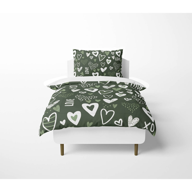 Love Comforter Set, Chimichurri Geometric