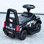 Véhicule électrique pour enfants 6V 4AH, édition police, avec sirène, gyrophares, mégaphone et musique Bluetooth.
