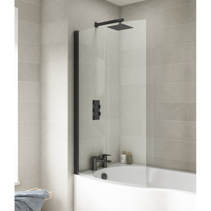 Pacific 715mm W x 1433mm H Semi-Frameless Tub Door with Clear Glass