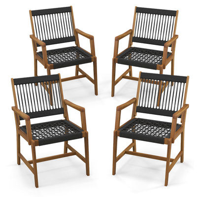 Bahwana Acacia Outdoor Dining Armchair by Red Barrel Studio