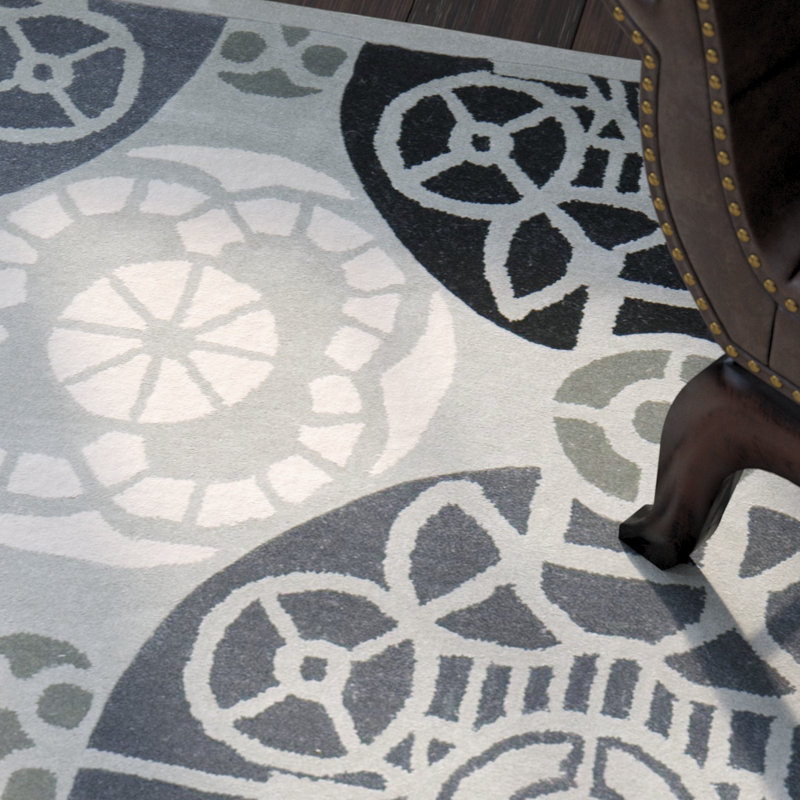 Tapis oriental gris / noir touffeté à la main Charlee, Tapis de couloir 2 pi 3 po x 9 pi