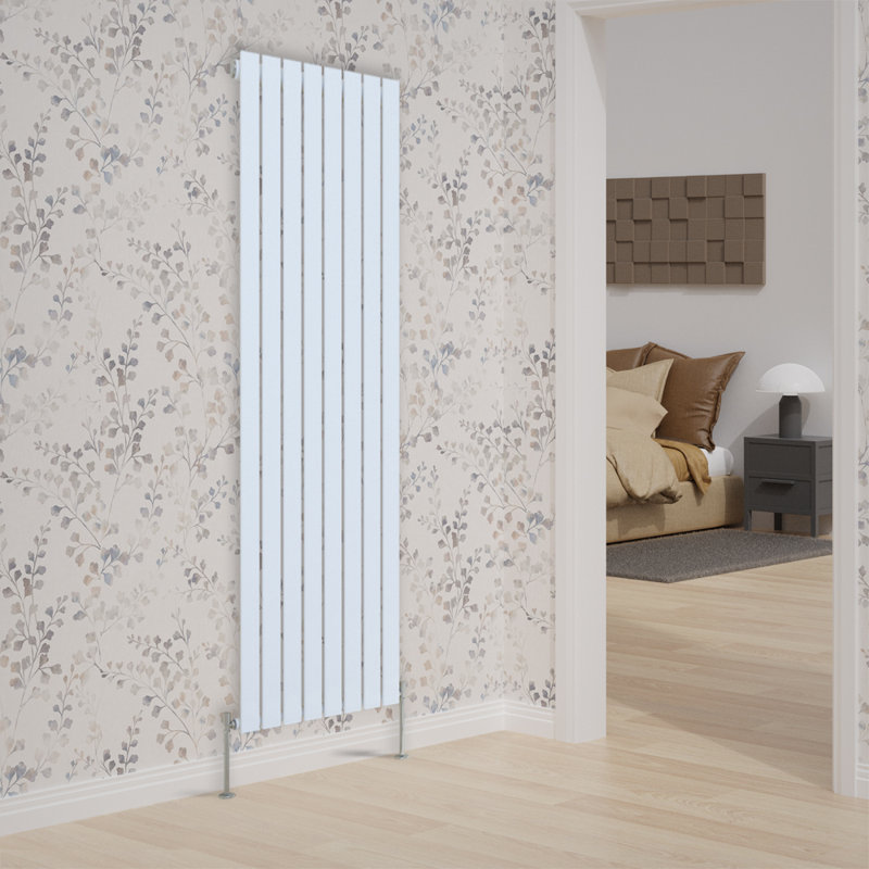 Briscoe Vertical Single Flat Panel Radiator, 180cm H x 54.4cm W x 5.2cm D, White