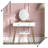 Table with Mirror Lamp,Dressing Table with 2 Drawers