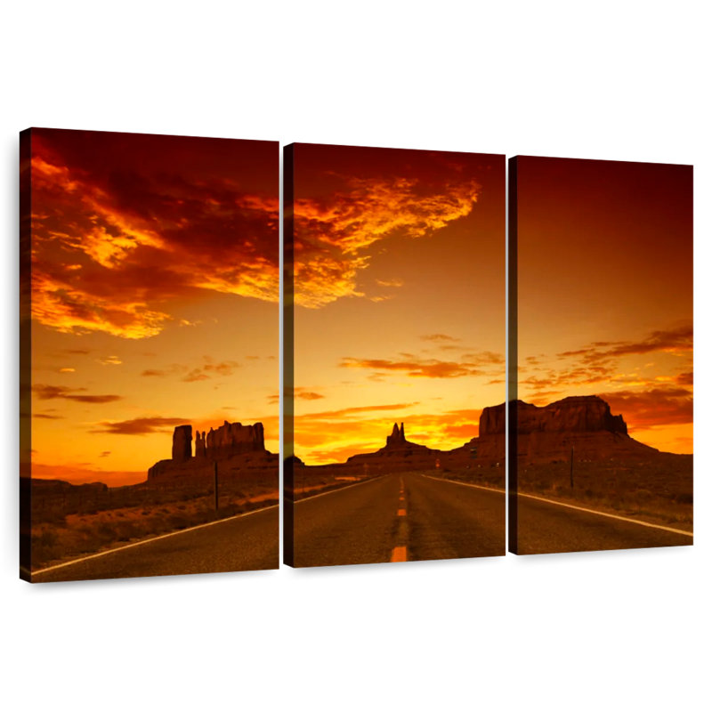 Mehar Road Sunset, 32" H x 50" W