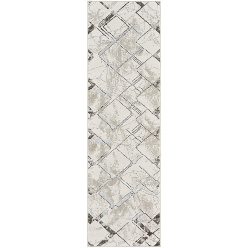 Affie Geometric Area Rug, Runner 69 x 229cm