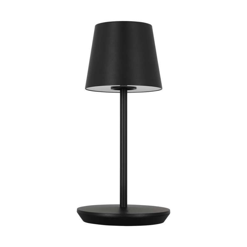 Nevis Short Accent Rechargeable Table Lamp, Black