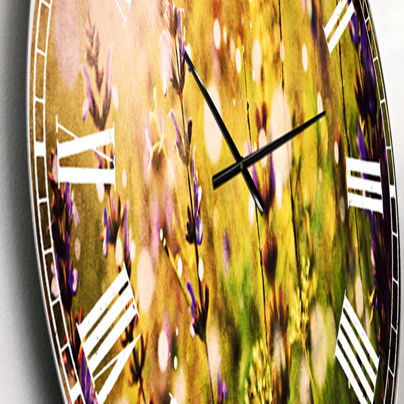 Beautiful Wild Wild Flowers - Horloge murale traditionnelle, Petit
