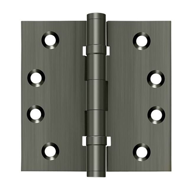 Deltana DSB4B15A charnières carrées 4 po x 4 po, roulement à billes en nickel antique, Nickel antique
