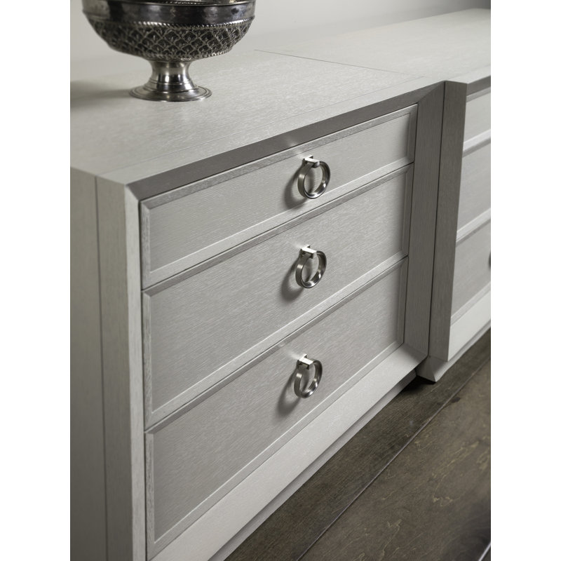 Commode en lin Signature Designs Zeitgeist, Blanc
