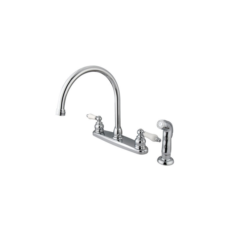 Distributeur d’eau chaud & froid avec jet latéral Victorian, Chrome poli