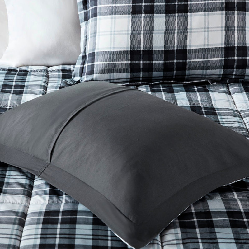 Édredon très grand / très grand avec tissu en duvet doux de 3 m, très grand,, Édredon très grand + 2 taies décoratives, Gris