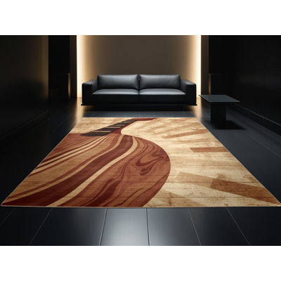 Tapis beige délavé à la machine Osnat Banjo
