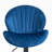 Adjustable Bar Chairs In Blue For Kitchen Pub Counter Height, 2 With Back And Footrest Height Mid-century
